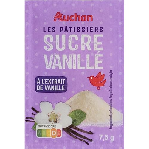 AUCHAN Sucre vanillé 10 x 7,5 g
