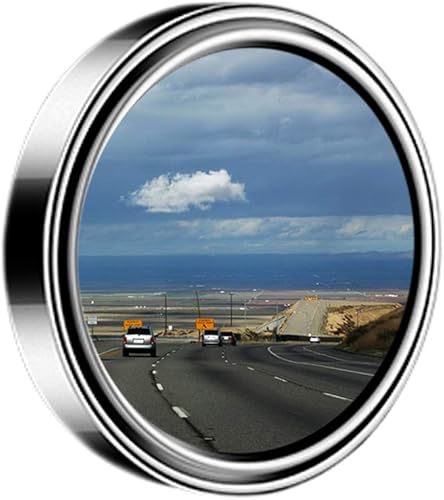 Miniatura 3 de Espejo retrovisor convexo redondo ajustable de 3 pulgadas, espejo retrovisor convexo de vidrio HD grande, espejo de punto ciego adhesivo fuerte para