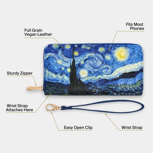 Monarque Wristlet Bifold Wallet Signature Collection (Georgia O'Keeffe Petunia)3