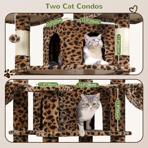 Tall Cat Tree for Large Indoor Cats – Stable Multi-Level Climbing Tower - Image 5