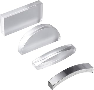 KICHOUSE 4 Pçs Conjunto De Lentes Ópticas Armação De Vidro Conjunto De Óculos Prisma De Vidro Lente Retangular Cubo De Cristal Óptico Prisma De Vidro Óptico Lente De Vidro Prisma Portátil