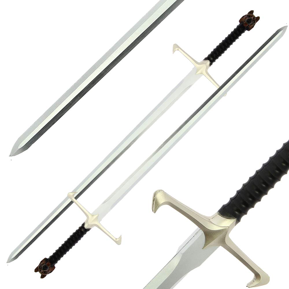 2x LARP Foam Collectors Cosplay Game Of Thrones Style Jon Snow Swords Winter Is Coming 88cm, Silver