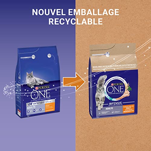Croquettes Pour Chat Adulte Poulet Bifensis Purina One Le Sac De 3kg - vue 5