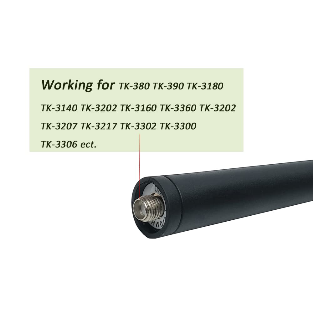KRA-23 UHF 400-470MHz Stubby Antenne pour Kenwood TK-380 TK3170 TK-3180 TK-390 TK-3140 TK-3160 TK-3360 TK-3202 TK-3207 TK-3217 TK-3302 TK-33. 00 TK-3306 Talkie Walkie Radio bidirectionnelle 10