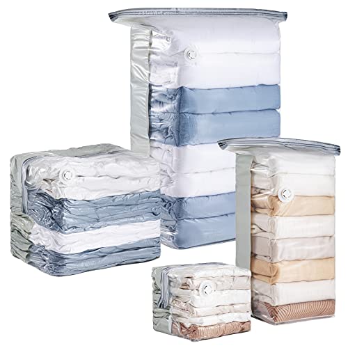 vacuum storage cube bags - TAILINK 6 Pack Vacuum Storage Bags Space Saver Cube Vacuum Sealer Bags Large (3 Medium, 3 Large) Save 80% Space Vacuum Bags for Comforters Blanket Clothes Bedding Space Bags Vacuum Storage Bags
