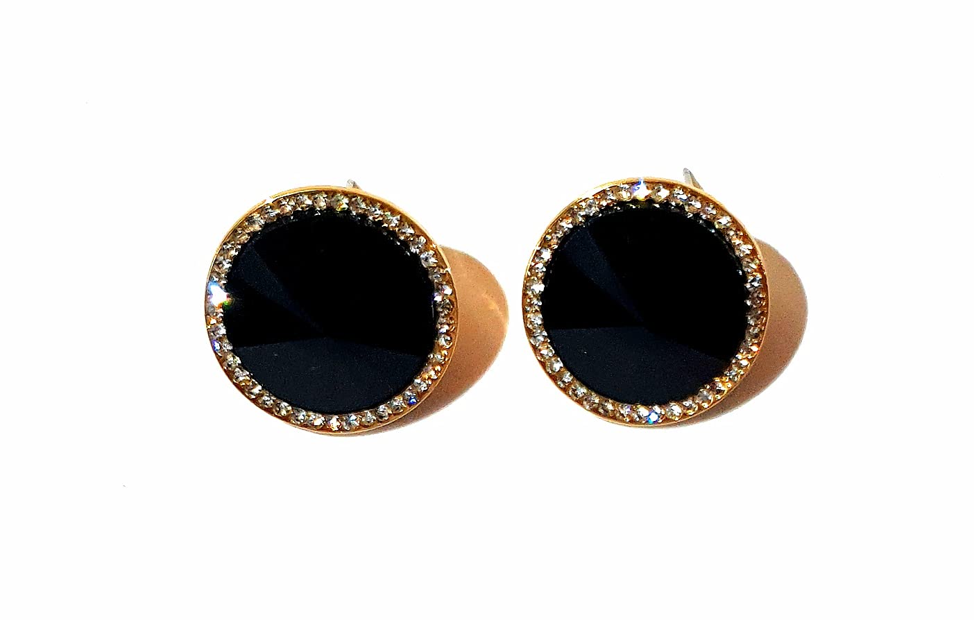 The Ethnicity big stone studded rectangular stud earrings for women/girls fancy zirconia (Black) (B08RS6FCK2) Amazon Price History, Amazon Price Tracker