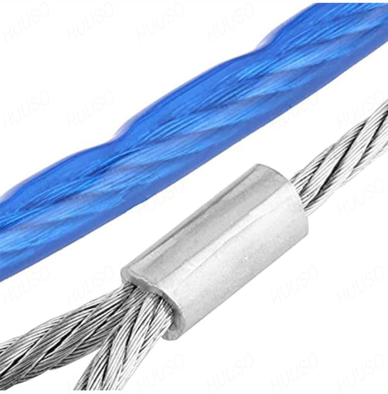 HUUSO Heavy Duty Steel Wire Tow Cable, Towing Pull Rope, Strap with Safety Hooks Durable (4 Meter, 8 mm) with 3 Ton Load Capacity Compatible with Datsun Go+ (Type-II) 2018 Onwards 2