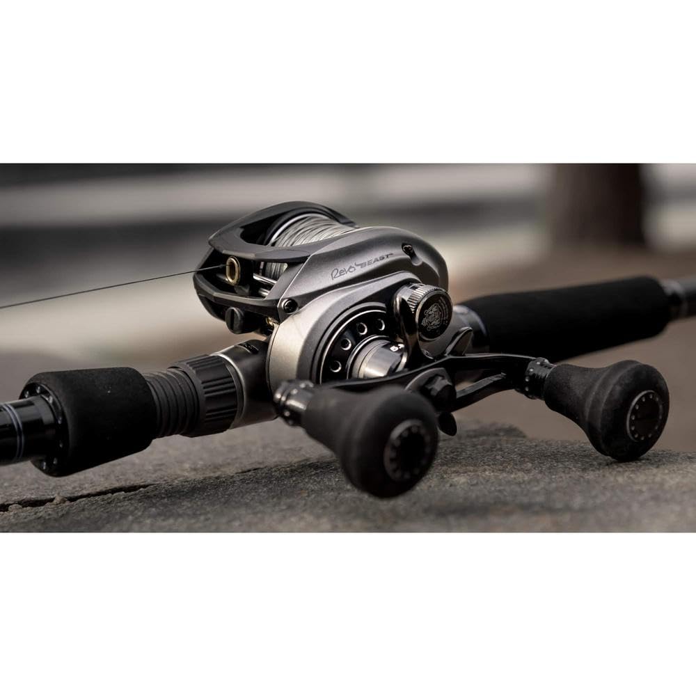 Abu Garcia Revo Beast Low Profile Baitcastrolle – Süßwasser-Raubfischrolle für große Hechte, Zander