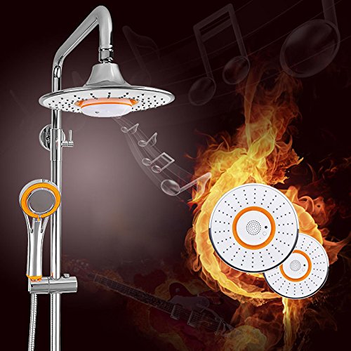 Generic Bathroom Music Phone Top Shower Head with Bluetooth Speaker