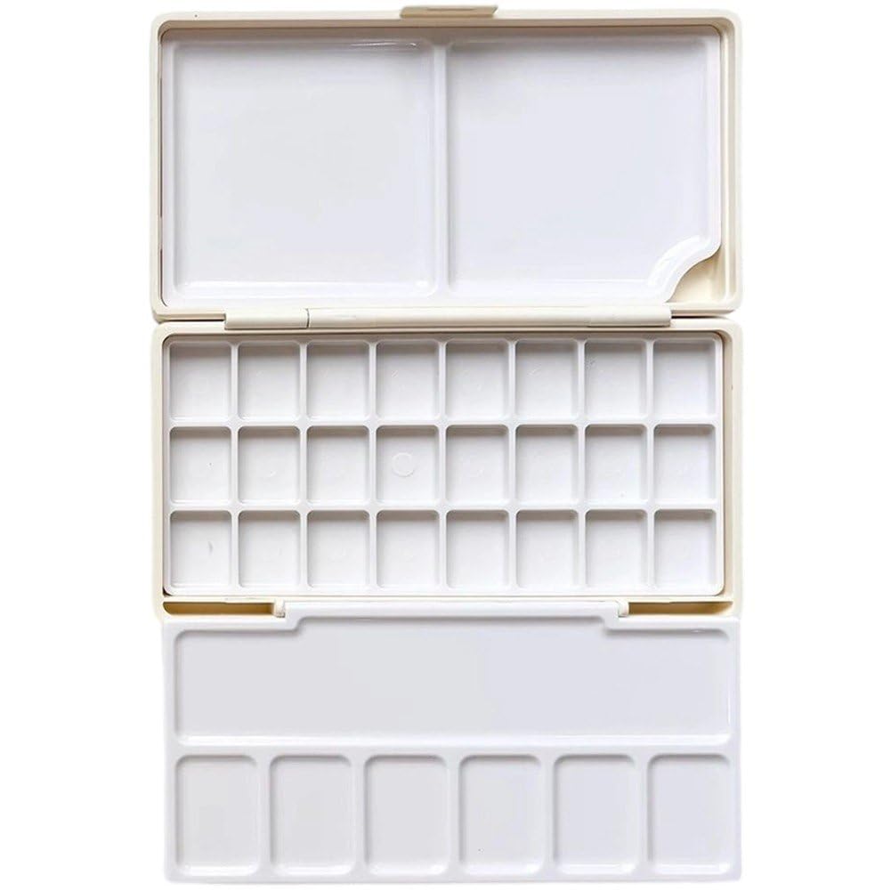 Sslvya Empty Watercolor Palette, Portable Watercolor Tin Box Palette Paint Case, Watercolor Paint Palette for Watercolor and Acrylic Painting