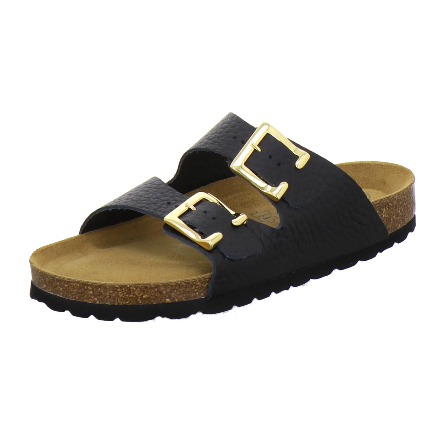 AFS-Schuhe 2110S, Modische Damen Pantoletten echt Leder, Sommer Sandalen mit großer Schnalle, Handmade in Germany