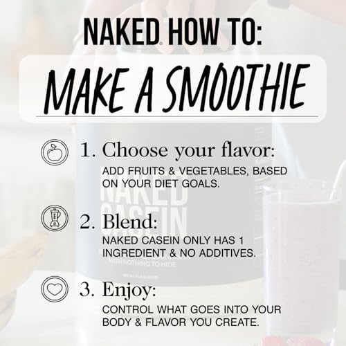 Image of NAKED Casein - 100% Micellar Casein Protein - Only 1 Ingredient, Zero Carb, NSF Certified, GMO-Free, Gluten Free, Soy Free, Preservative Free - 30 Servings