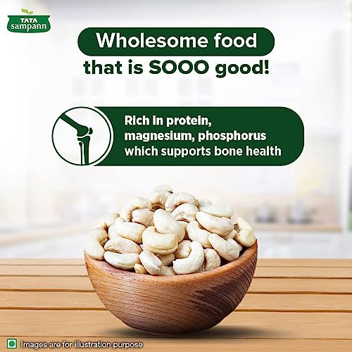 Image of Tata Sampann Pure Cashews Whole /Kaju, 500g, Nutritious & Delicious, Premium Kaju nuts, Rich in Protein, Magnesium & Phosphorus, Deluxe Size & Crunchy Nuts (Pack of 3)