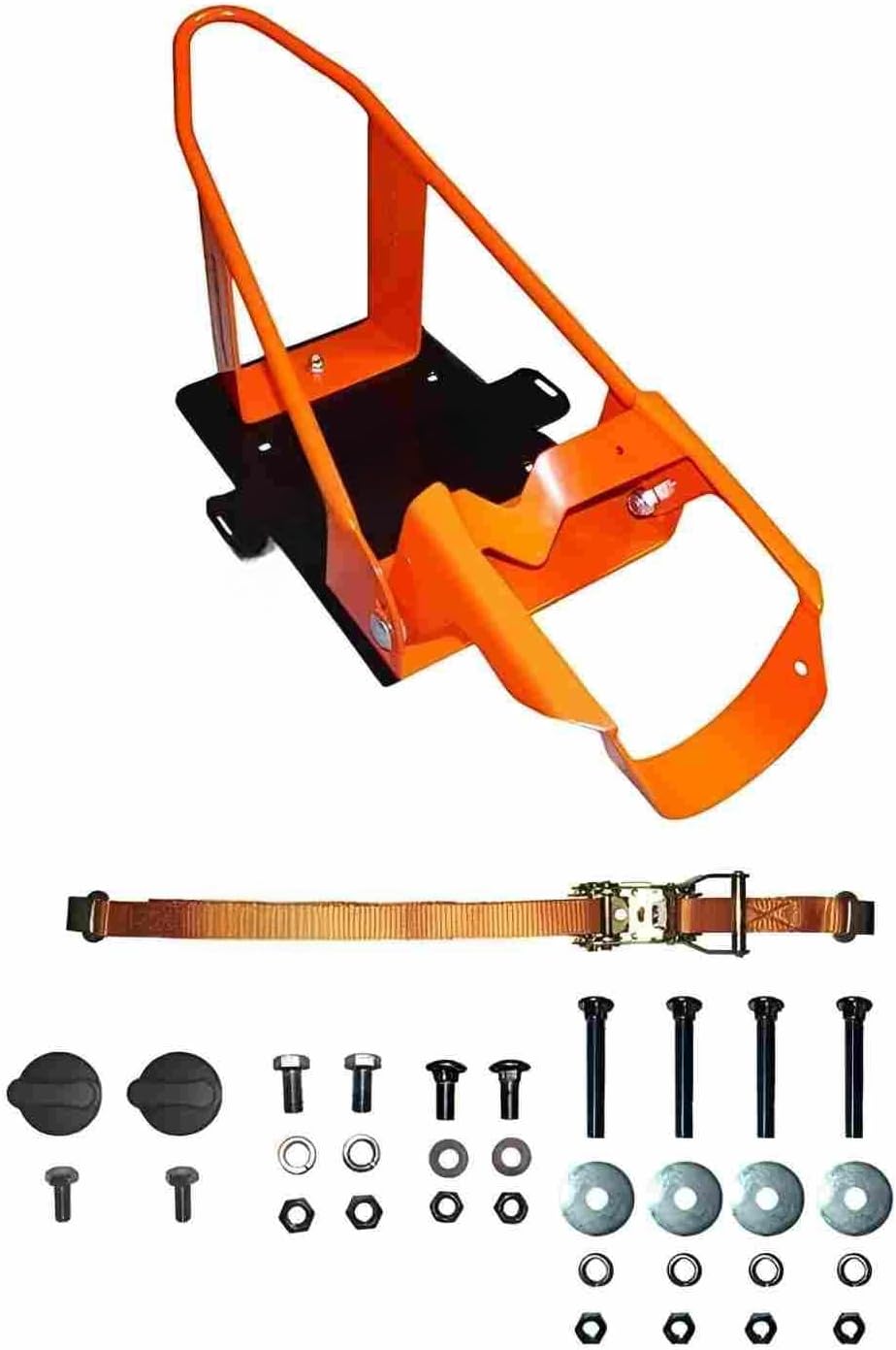 BK-100 Deluxe Motorcycle Wheel Chock - for Lock N Load Black/Orange One Size - Fits All - Trailer Motorcycle Wheel Chock Kit Replacement