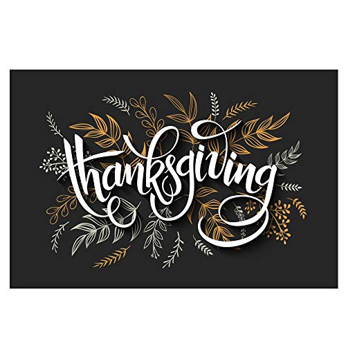 Note Card Cafe Disposable Paper Placemats Bulk of 48 Sheets 11 x 17 inÂ  | Unique Thanksgiving Script Design | Autumn Table DÃ©cor, Thanksgiving Dinner Decoration