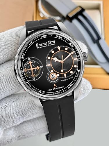 DOUBLERUN S-180-00 Black Silicone Magnetic Watch - Image 4