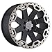 BLACK RHINO WARLORD 20x9.0 8/180 ET12 CB125.1 MATTE BLACK W/MACHINE DARK TINT LIP