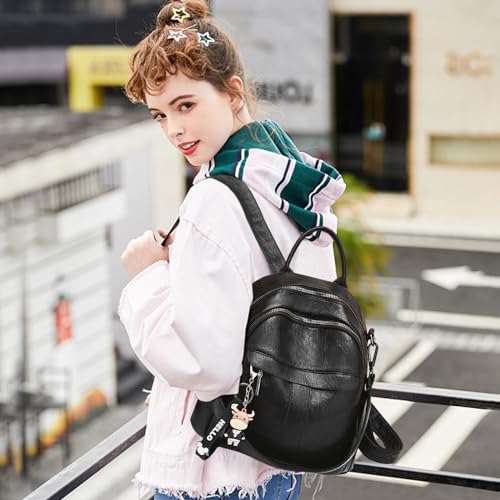 Mini Sac a Dos Femme Noir C NICOLE & DORIS Petit Sacs à Main - 2