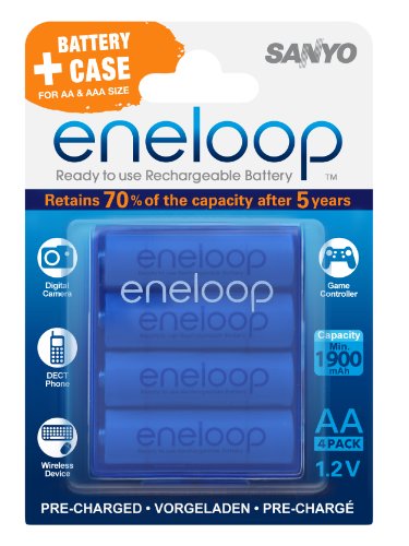 1x4 Sanyo Eneloop Mignon AA 1900 mAh batterie +