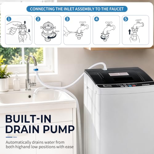 Image of Winado 28LBS Full Automatic Portable Washing Machine with Drain Pump