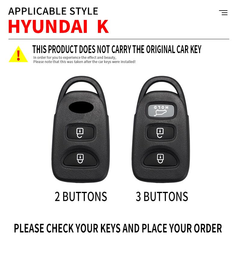 Coque de clé Hyundai Accent Elantra boîtier télécommande 2 3 boutons plip - 2