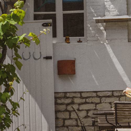 Bupofromcn Lucky Horseshoe,Horse Shoe Decor Wall,Horse Shoes For Decorations, Medium Horseshoe Durable Cast Iron 5 Holes On Each Side For Indoor Or Outdoor(Buddhist Causality) #TOP5