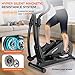 Pooboo Cross Trainer, 16-Level Magnetic Resistance & Ultra-Quiet Elliptical Machine 400 lbs Capacity LCD Elliptical Cross Trainer Cross Trainer Foldable for Home Elliptical Cross Trainers for Home Gym
