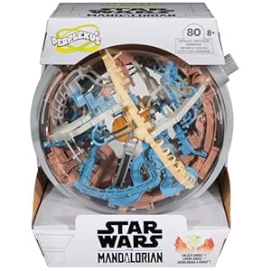 Perplexus Star Wars - The Mandalorian - Laberinto De Bolas 3d Con 80 Obstáculos Galácticos Del Universo Star Wars Con Botón Giratorio Interactivo, A Partir De 8 Años