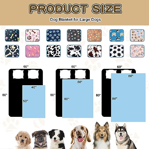 Image of Rezutan Upgraded Dog Blankets for Large Dogs, Dog Cat Blankets Washable 40 inch x 50 inch, Soft Pet Mat Throw Cover for Kennel Crate Bed, Cute Paw Pattern, Dog Blanket, Pet Blanket (1 Pack Pink)