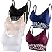SIQUK 5 Stück Bralette Spitzen BH Bralette Gepolstert für Damen Mädchen, 5 Farben (S-M)