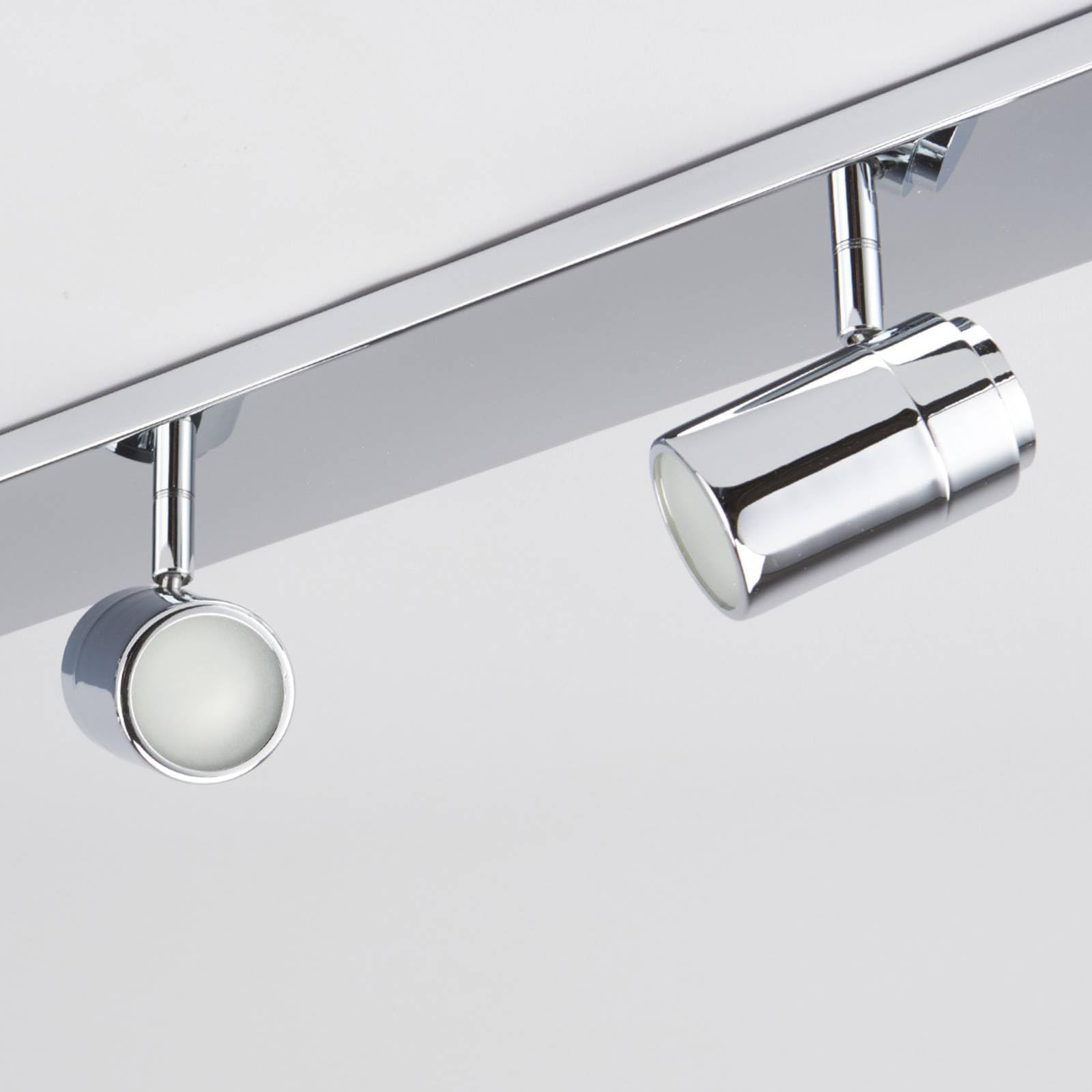 Lámpara de techo 'Dejan' (Moderno) en Plateado hecho de Metal e.o. para Cuarto de baño (4 llamas, GU10) de Lindby | lámpara de techo para baño, lámpara de techo, lámpara