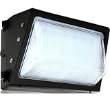 60W LED Wall Pack (400-500 Watt HPS/HID Replacement) 5000K (Daylight) 7232 Lumens, Commercial Grade, Glass Lens, Outdoor Lighting Fixture, UL Listed DLC Qualified