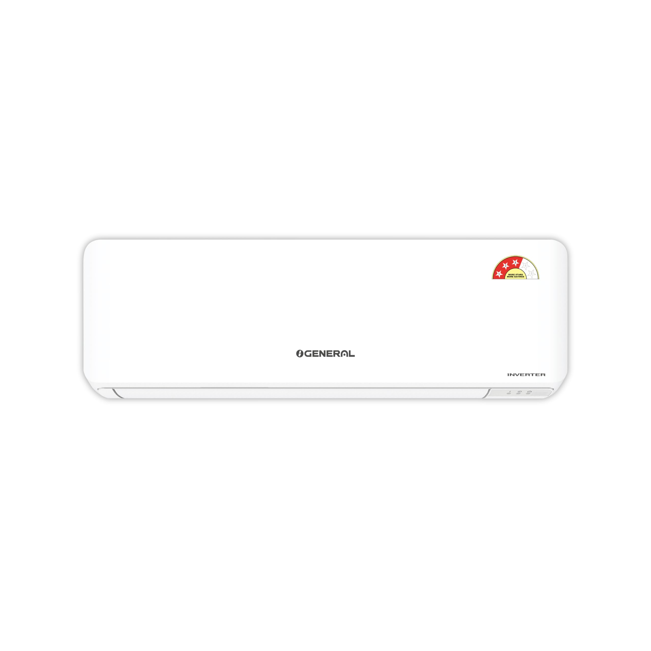 GENERAL 1.5Ton BEE 2026 3 Star Rated,Inverter Split AC(Copper,5300W,Powerful Cooling,15m Long Reach Airflow,4 Way Swing,55°C Max,Suitable for 170~200 Sft,ASGG18CPWA-B,White,Free Standard Installation)-image-1
