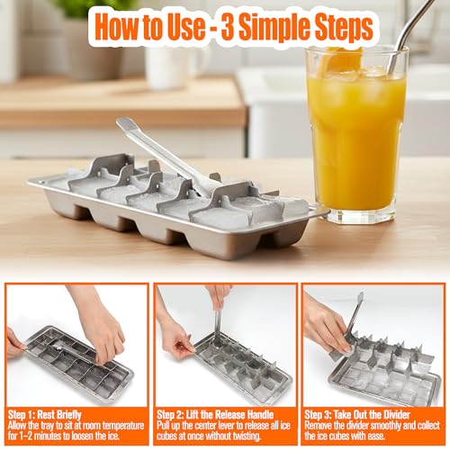 Set de 2 moldes para cubitos de acero inoxidable miniatura 2