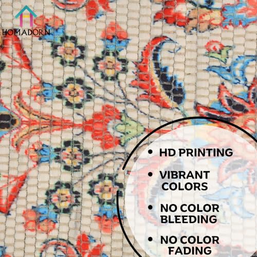 Handmade Sustainable Printed Modern Dhurrie/Rugs/Carpet for Living Room/Bedside Runner for Enhanced Decor (5x7 feet)