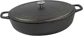 Panela Paella 36 cm Com Tampa de Ferro Fundido