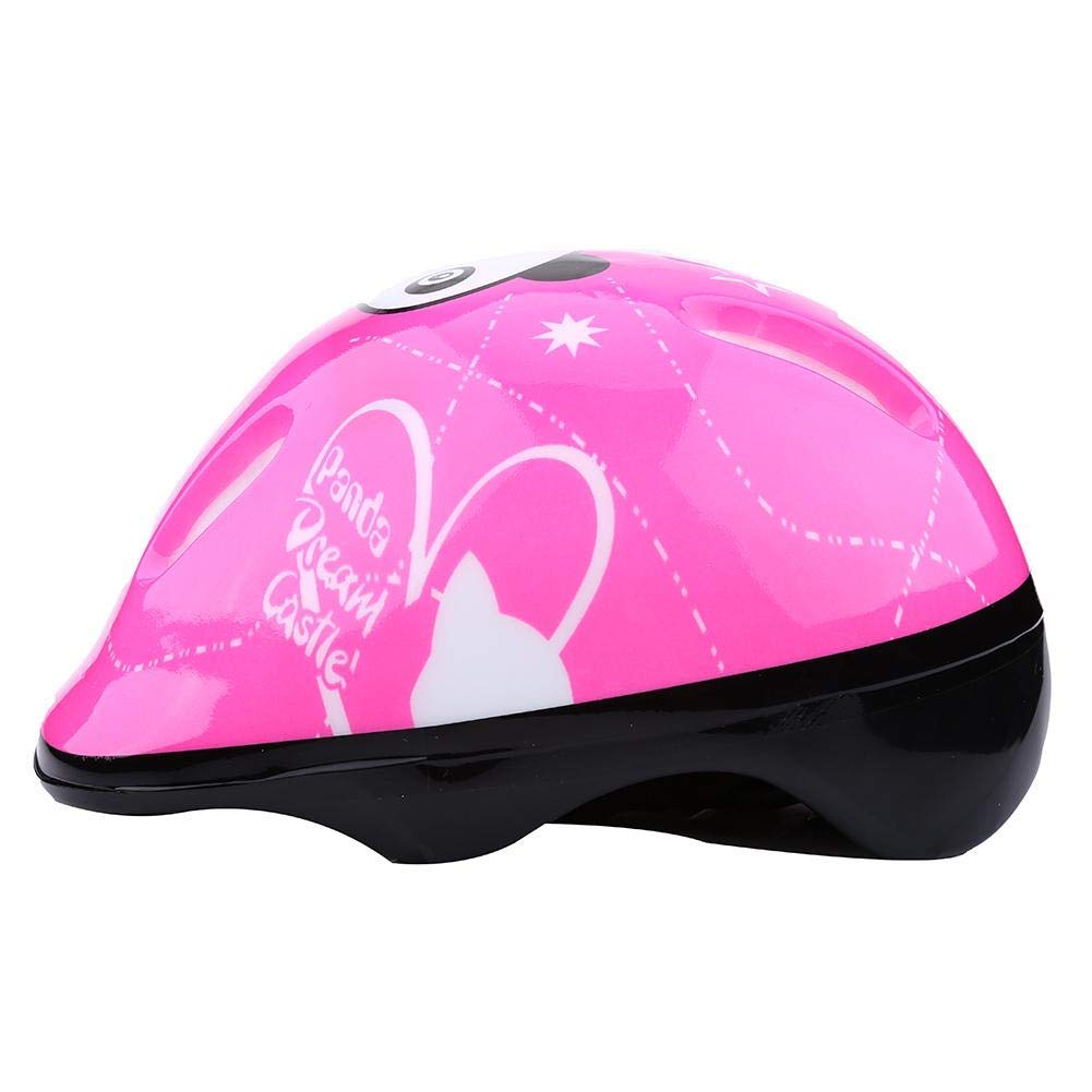 Genouillères Coudières Garde-Poignets, Protecteurs de Coude de Poignet de Genou 7pcs / Set Ensemble Equipement pour Planche à roulettes pour Enfants(Rose)