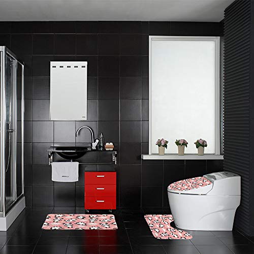 Tapis de bain anti-glisse panda rose pour sécuriser le sol