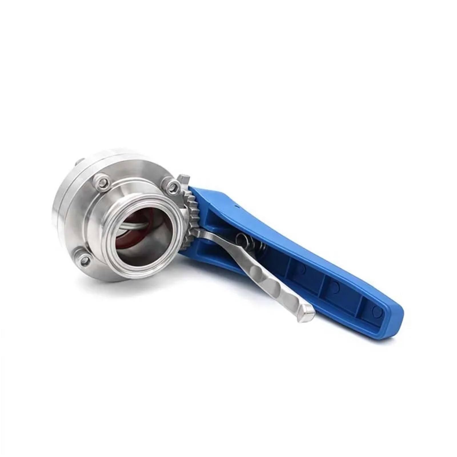 Butterfly Valve Válvula de mariposa triple abrazadera con gatillo presión acero inoxidable SS304, diámetro exterior 50,5 mm y 64, casquillo 3/4" 1" 2", for elaboración cerveza(51mm Ferrule 64)