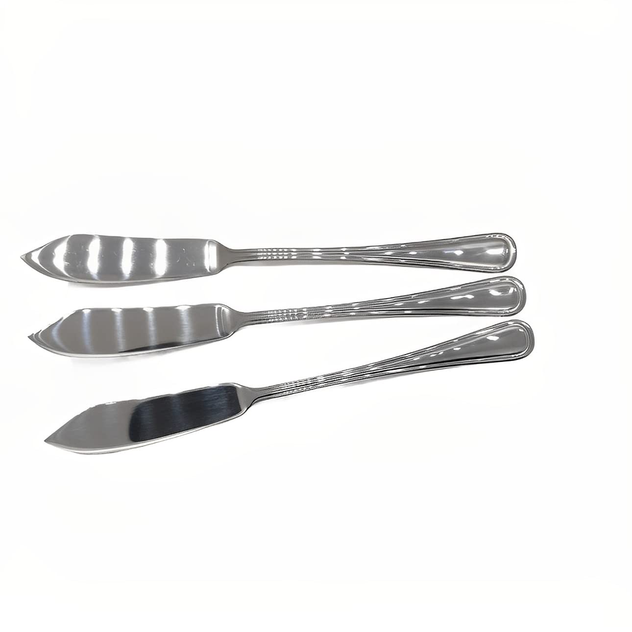 PLUS HOME PALAS PESCADO 3 UNIDAD 21x2.2 Cubertería de acero inoxidablepara cocina,decoracion hogar, (PALAS PESCADO 21X2.2CM, Colección Elegance)