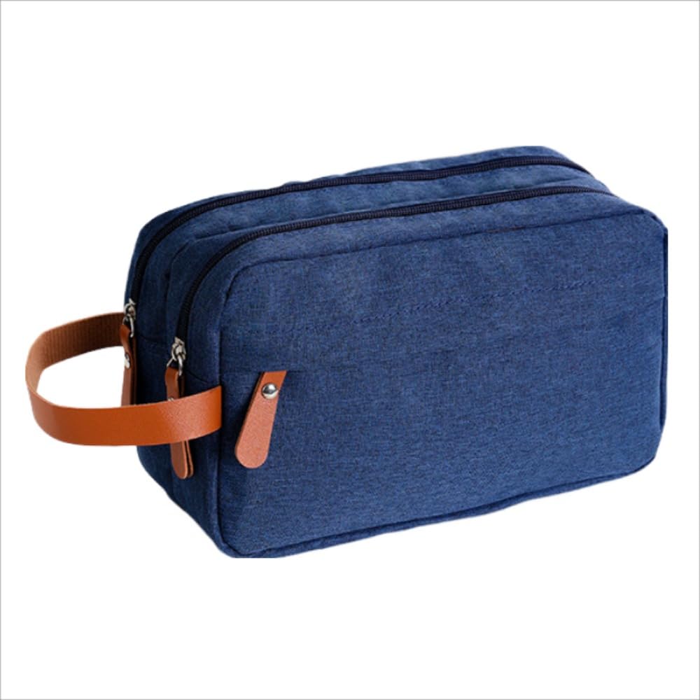 Borsa da Toilette da Uomo, Trousse per Il Trucco, Organizer da Viaggio in Tela Oxford, Astuccio da Toilette Impermeabile da Donna, Borsetta per Cosmetici