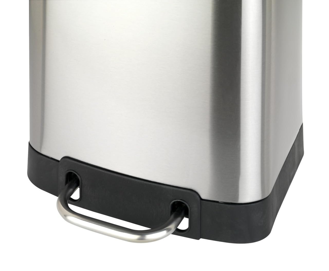 WENKO Treteimer Studio Easy-Close 6 L Edelstahl Mattiert - Mülleimer mit Absenkautomatik, Anti-Finger-Print Fassungsvermögen: 6 l, Edelstahl rostfrei, 23 x 32 x 22.5 cm, Satiniert