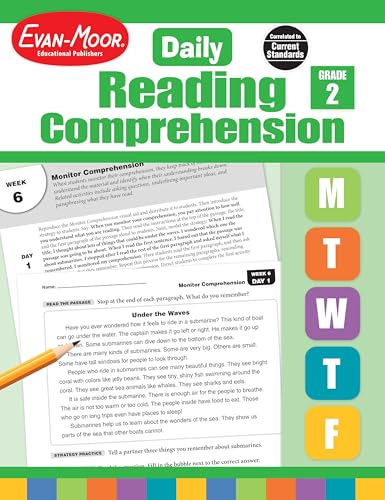 evan-moor daily reading comprehension grade 2 - homeschooling amp classroom resource workbook reproducible worksheets teaching edition fiction and nonfiction lesson plans test prep
