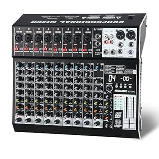【Professional Channel Control for Precise Sound Shaping】 Each channel includes a 3-band EQ for detailed tone adjustment, a COMP knob for smooth compression, and two AUX controls for flexible effects or monitor routing—ideal for both studio sessions a...