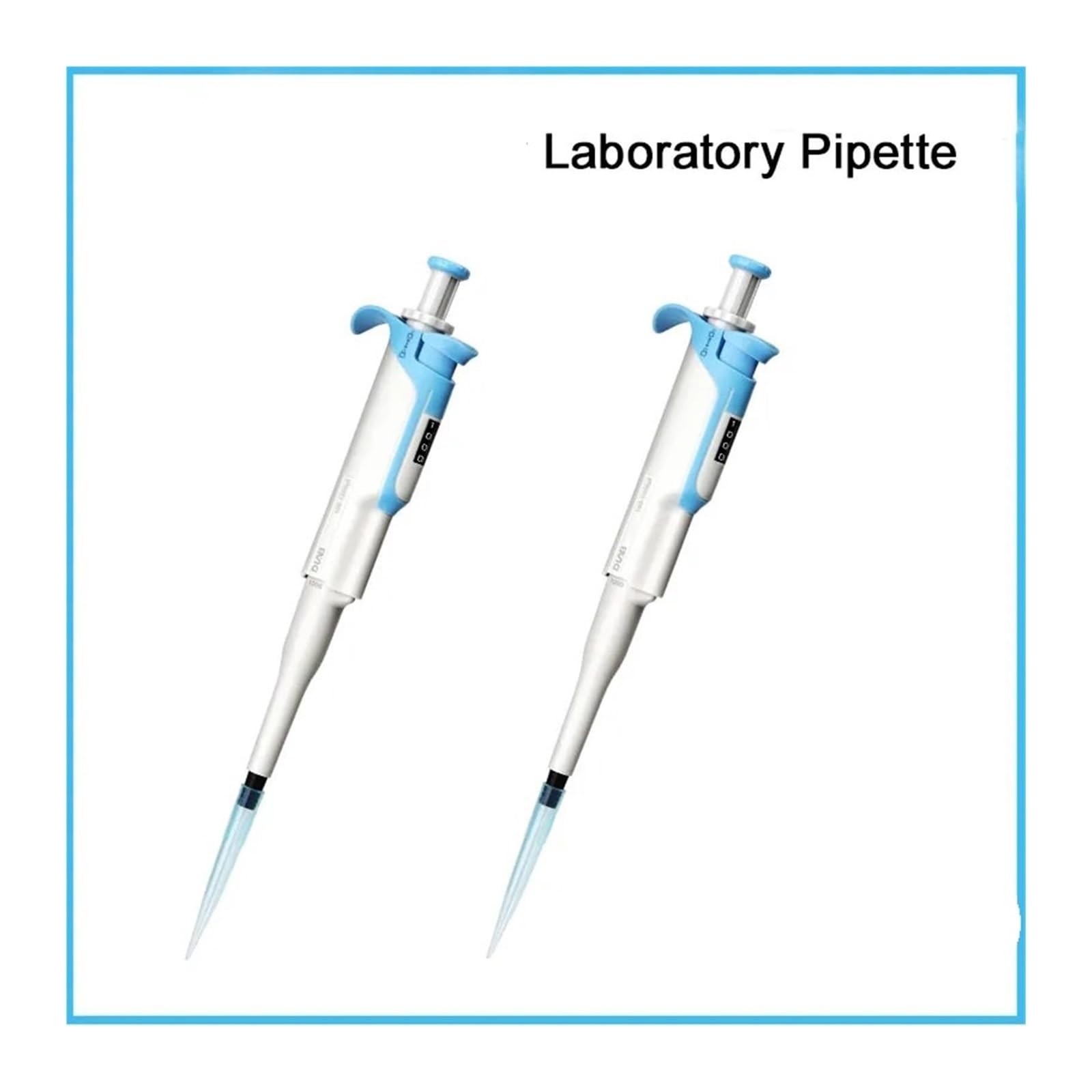 Pipeta, Pipeta de laboratorio digital ajustable 0,1 a 10 ml, suministros, cuentagotas esterilizable en autoclave, médicos con puntas(100-1000ul)
