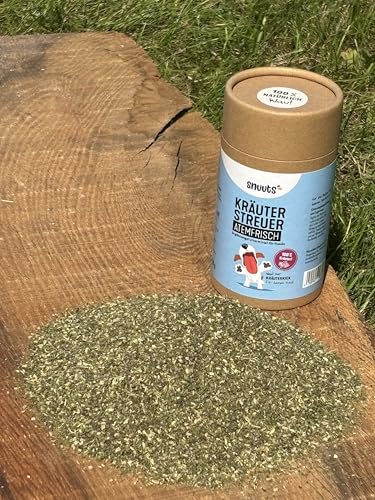snuuts Kräuterstreuer Atemfrisch 125g, Atem, Petersilie, Pfefferminze Topping für das Wohl vom Hund, Natürlich ohne Zusätze