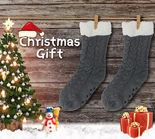 Image of BenSorts Women Winter Thick Slipper Socks with Grippers Warm Fuzzy Socks