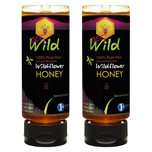 Miel pura orgánica 100% sin filtrar Wildflower 12 oz x2 miniatura 1