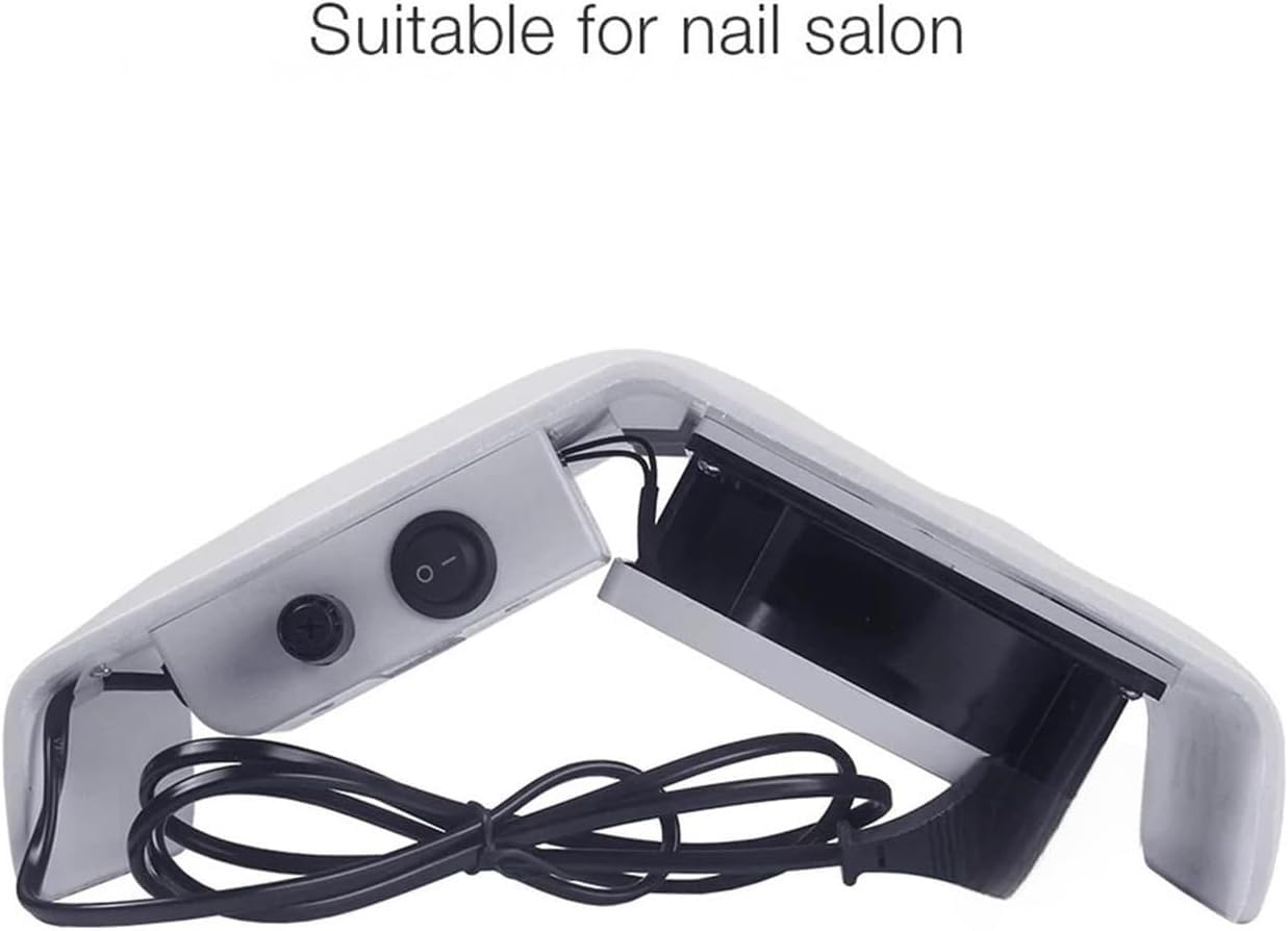 Colector de polvo de uñas, aspiradora de taladro de uñas de 30 W con filtro lavable, ventilador de succión de bajo ruido para manicura, reutilizable, 2 bolsas de colección, blanco y blanco