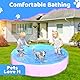 CACSPS Faltbarer Hundepool, 220 x 30 cm Kinderpool aus Hartplastik, rutschfeste Hundebadewanne für den Außenbereich, zusammenklappbarer Hundeschwimmpool für Kinder, Hunde und Haustiere (Rosa)